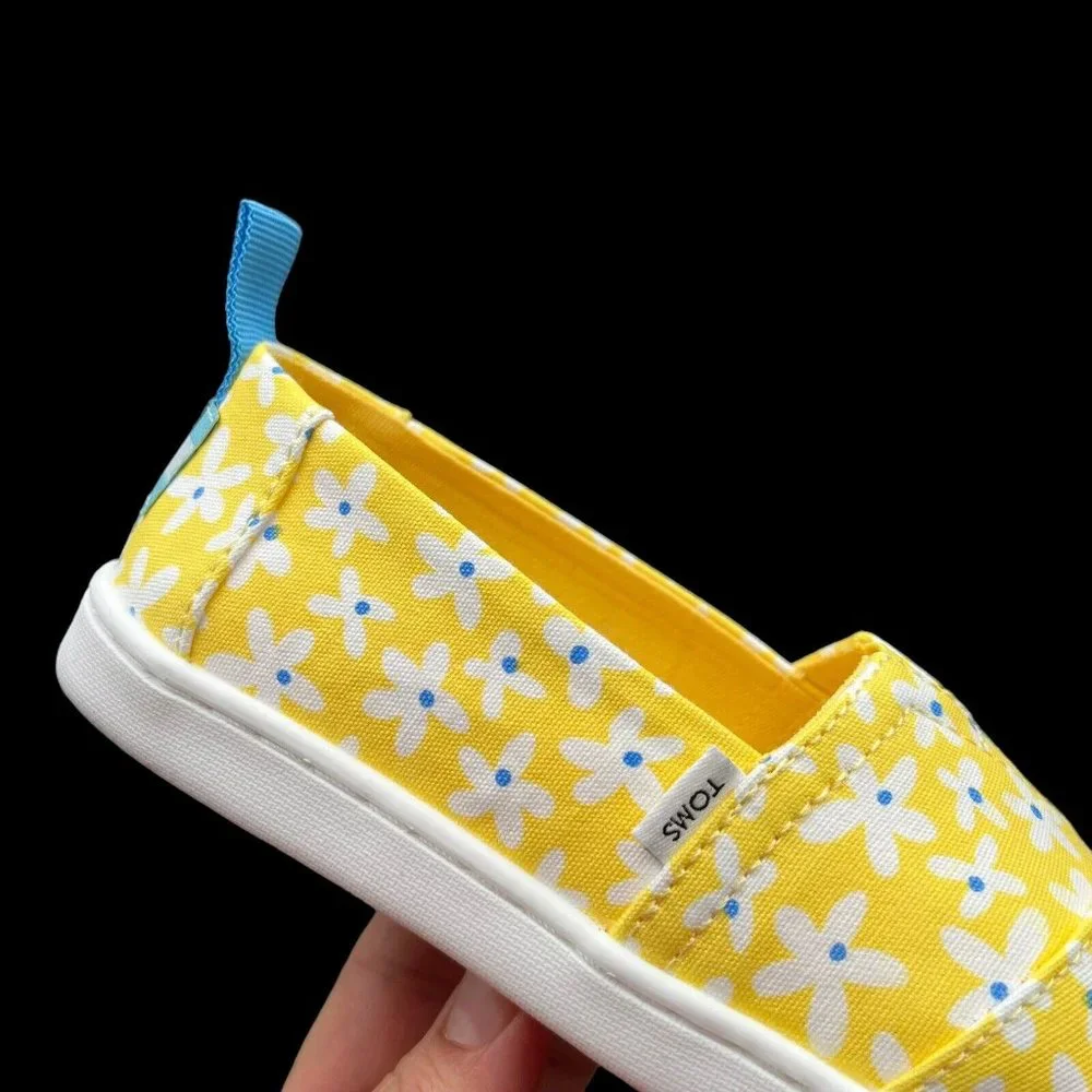 Toms Little Girls‎ Alpargata Shoes Size 12-13 Yellow Slip on Lightweight & Comfy